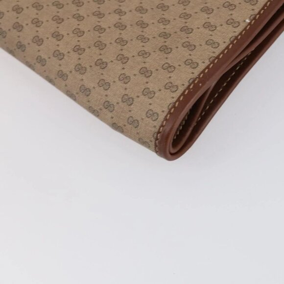 GUCCI Micro GG Supreme Garment Cover PVC Beige Gold Auth gh944 - Picture 5 of 16